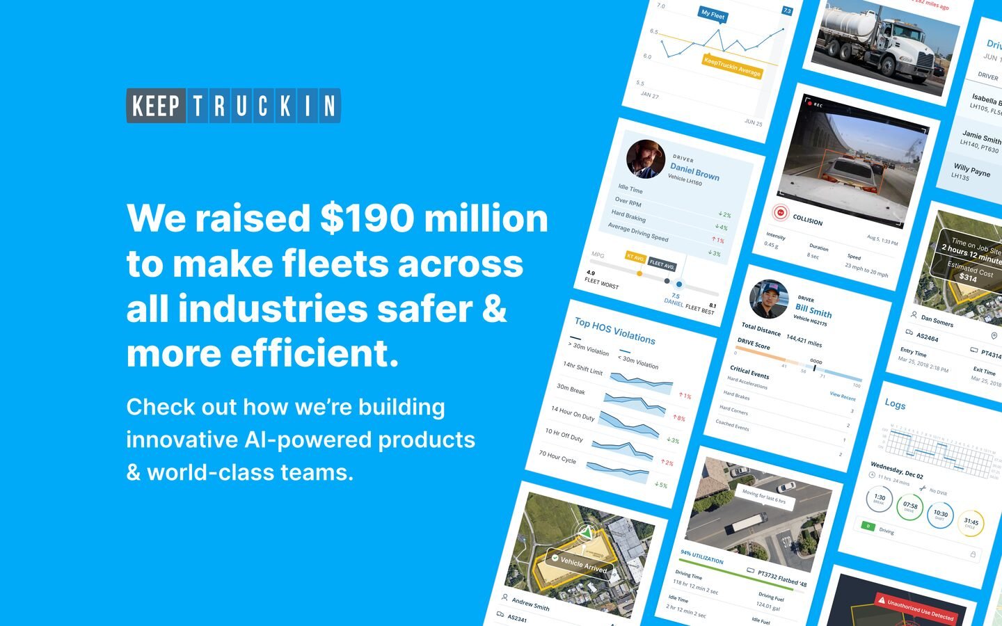 KeepTruckin raises $190 million to invest in AI products, double R&D team to 700